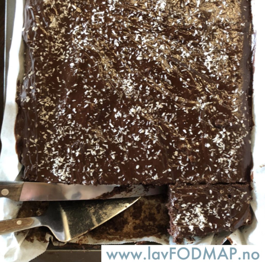 Glutenfri sjokoladekake i langpanne